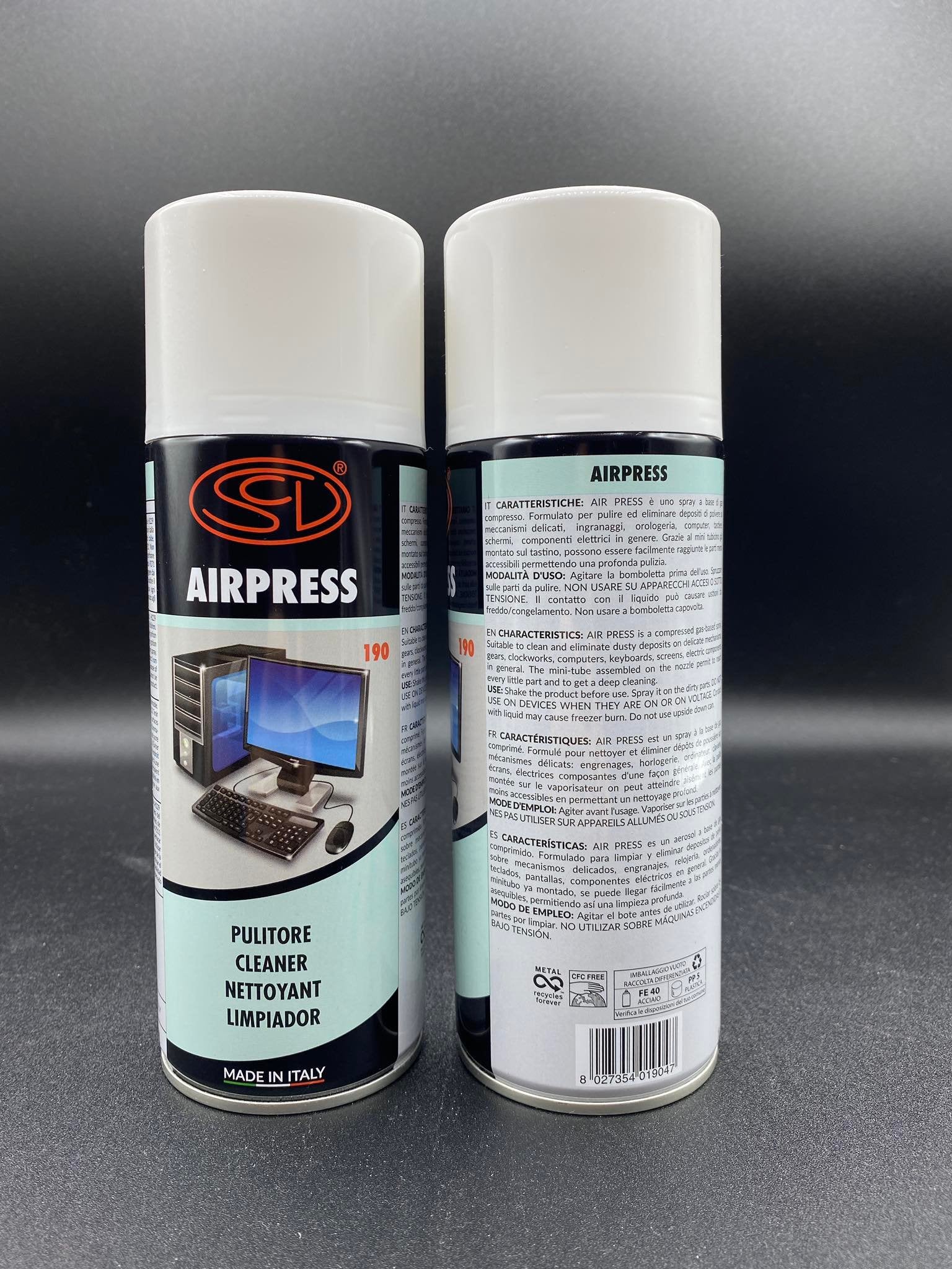 Aria Compressa Spray Airpress: per pulire depositi polverulenti.