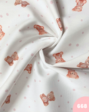 PIQUET DI COTONE - 668 ORSETTO POIS ROSA