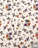 COTONE 100% - 1188 PANDA FIORI VIOLA E ARANCIO