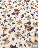 COTONE 100% - 1189 KOALA FIORI VIOLA E ARANCIO