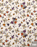 COTONE 100% - 1189 KOALA FIORI VIOLA E ARANCIO