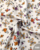 COTONE 100% - 1189 KOALA FIORI VIOLA E ARANCIO