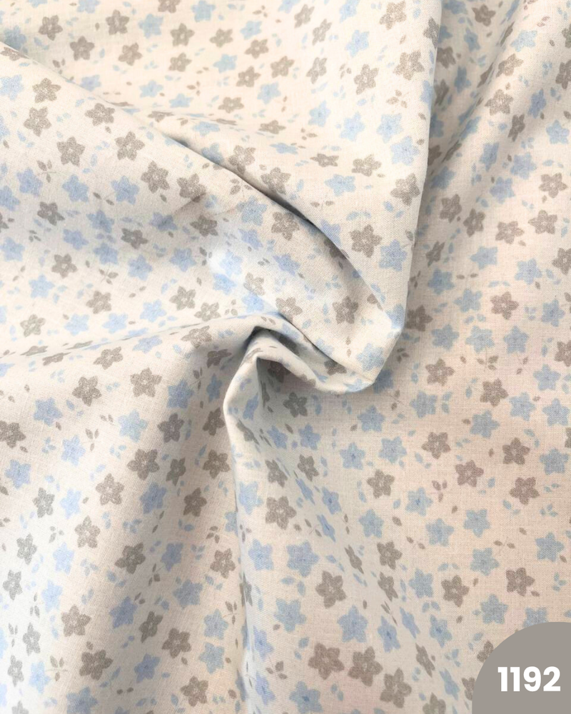 COTONE 100% - 1192 FIORELLINI GRIGI E CELESTI