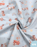 COTONE 100% - 675 ORSETTO AEREOPLANO FONDO CELESTE