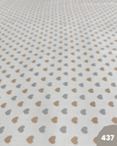 PIQUET DI COTONE - 437 CUORI GRIGI E BEIGE