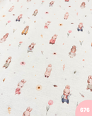 COTONE 100% - 676 CONIGLIETTA FIORI ROSA