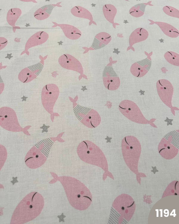 COTONE 100% - 1194 BALENA ROSA RIGA BEIGE