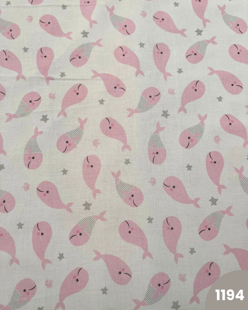 COTONE 100% - 1194 BALENA ROSA RIGA BEIGE