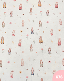 COTONE 100% - 676 CONIGLIETTA FIORI ROSA