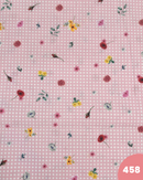 COTONE 100% - 458 FIORI FONDO QUADRETTO ROSA