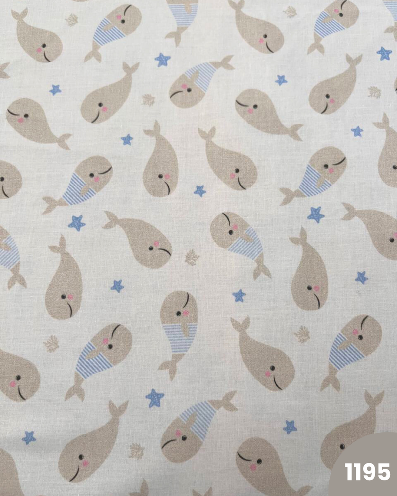 COTONE 100% - 1195 BALENA BEIGE RIGA CELESTE