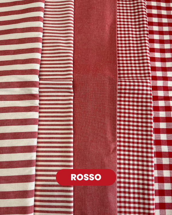 COTONE PER TOVAGLIATO H 180 CM - ROSSO 5 VARIANTI