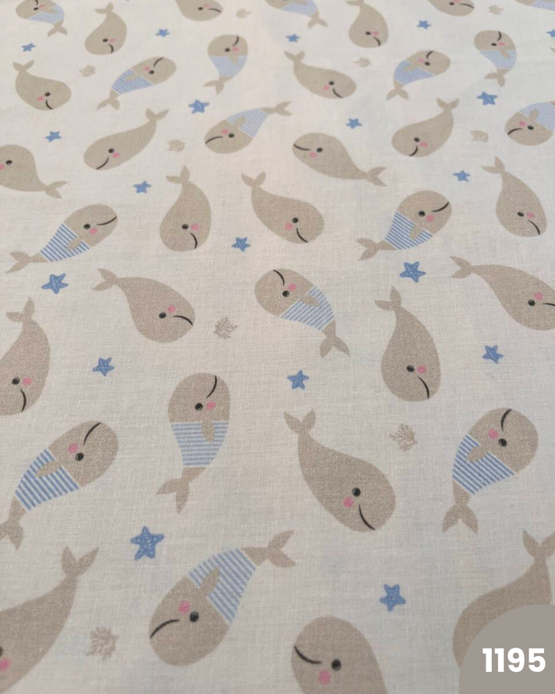 COTONE 100% - 1195 BALENA BEIGE RIGA CELESTE