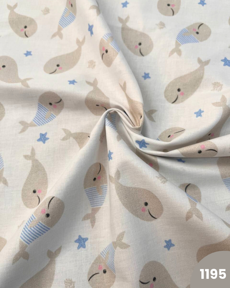 COTONE 100% - 1195 BALENA BEIGE RIGA CELESTE