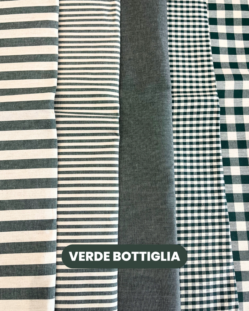 COTONE PER TOVAGLIATO H 180 CM - VERDE BOTTIGLIA 5 VARIANTI