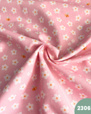 COTONE 100% - 2306 APE E FIORELLINI FONDO ROSA