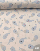 COTONE 100% - 1197 BALENA CELESTE RIGA BEIGE