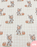 COTONE 100% - 679 ORSETTO FONDO QUADRETTI