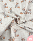 COTONE 100% - 679 ORSETTO FONDO QUADRETTI