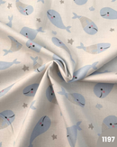 COTONE 100% - 1197 BALENA CELESTE RIGA BEIGE