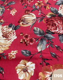 COTONE ARREDAMENTO - 1705 FIORI FONDO ROSSO