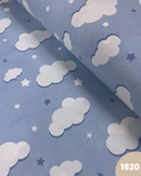 COTONE 100% - 1820 NUVOLE FONDO CELESTE