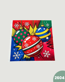 PANNELLO VELLUTO DOPPIATO - 2604 PALLE NATALE COLORATO