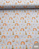 COTONE 100% - 1201 ARCOBALENO FONDO CELESTE