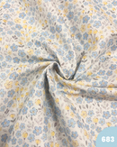 COTONE 100% - 683 FIORI CELESTI E GIALLI