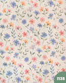 COTONE 100% - 1138 FIORELLINI CELESTI E COLOR PESCA