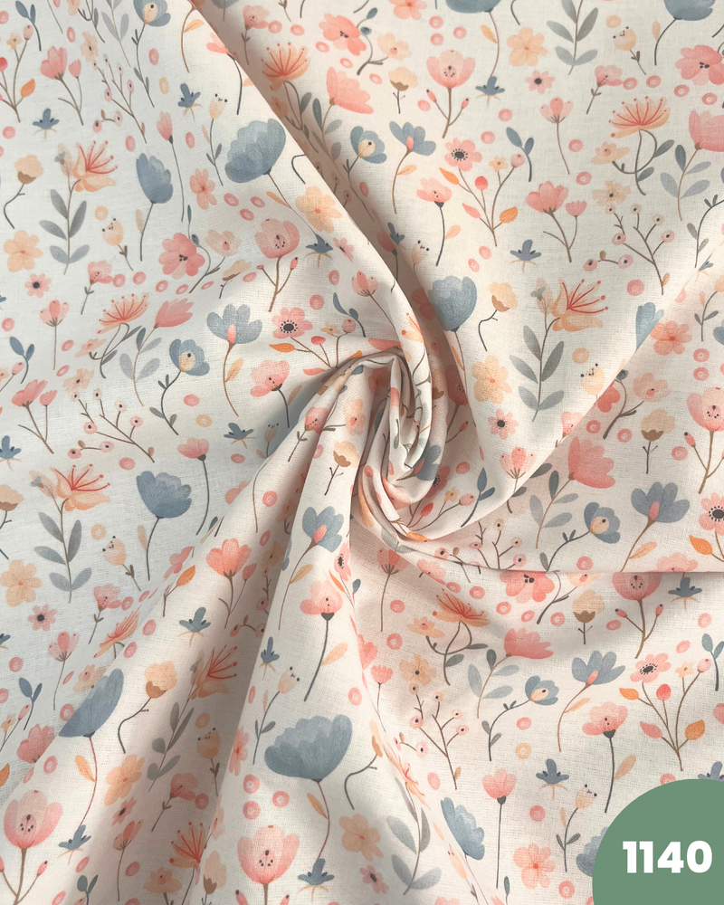 COTONE 100% - 1140 FIORELLINI POLVERE