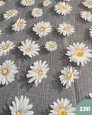 COTONE ARREDAMENTO - 2311 MARGHERITA 3D FONDO GRIGIO