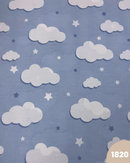 COTONE 100% - 1820 NUVOLE FONDO CELESTE