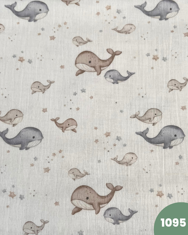 MUSSOLA DI COTONE - 1095 BALENE