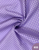 COTONE 100% - 633 POIS BIANCO FONDO GLICINE