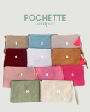 POCHETTE IN JUTA POMPON
