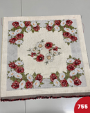 PANNELLO GOBELIN - 755 FIORI BIANCHI E ROSSI CORNICE GRIGIA