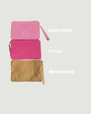 POCHETTE IN JUTA POMPON