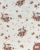 MUSSOLA DI COTONE - 591 CONIGLIETTA FIORELLINI