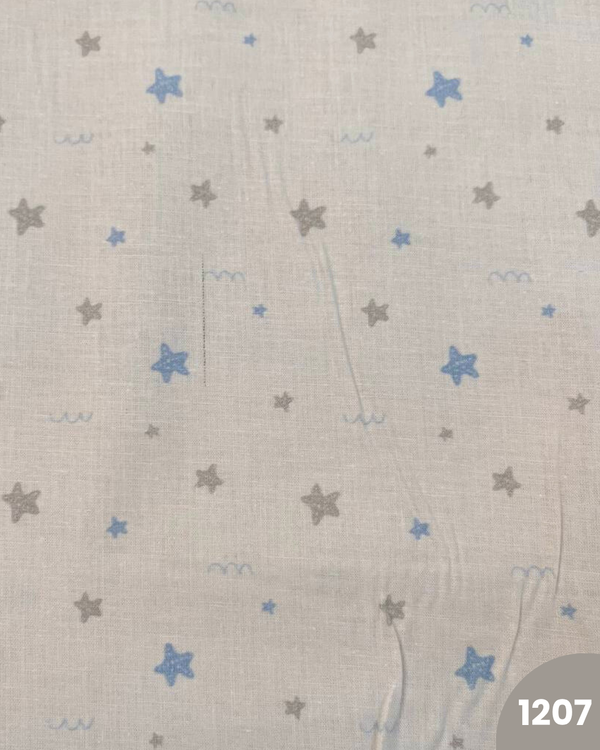 COTONE 100% - 1207 STELLINE GRIGIE E CELESTI