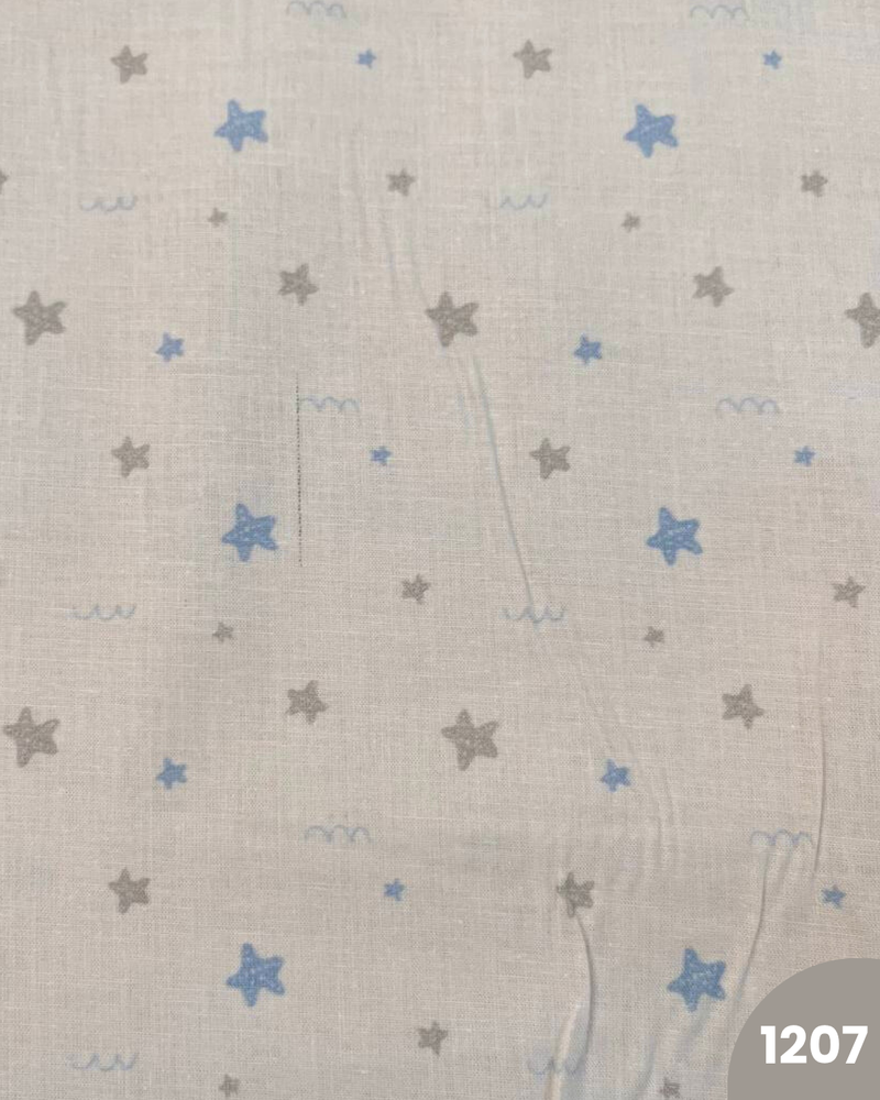 COTONE 100% - 1207 STELLINE GRIGIE E CELESTI