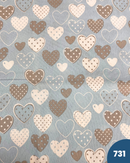 COTONE ARREDAMENTO - 731 CUORI FONDO CELESTE