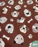 COTONE ARREDAMENTO - 2317 ANIMALI FONDO MARRONE