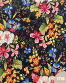 COTONE ARREDAMENTO - 1718 FIORI FONDO NERO