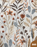 COTONE ARREDAMENTO - 860 SPIGHE E FOGLIE FONDO BIANCO