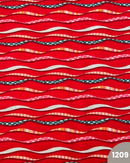 COTONE 100% - 1209 ONDE FONDO ROSSO