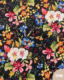 COTONE ARREDAMENTO - 1718 FIORI FONDO NERO