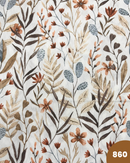 COTONE ARREDAMENTO - 860 SPIGHE E FOGLIE FONDO BIANCO