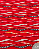 COTONE 100% - 1209 ONDE FONDO ROSSO