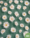 COTONE ARREDAMENTO - 861 MARGHERITE FONDO VERDE